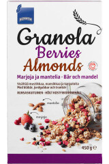RAINBOW Rainbow granola berries almonds iröstitud müsli,450g 450g