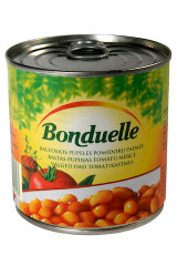 BONDUELLE Konservuotos baltostos pupelės bonduelle pomidorų padaže 425ml