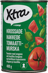 X-TRA Purust.tomatid oregano ja basiilik 400g