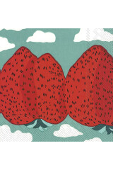 MARIMEKKO Marimekko salvrätik maasikad türkiis 25cm 20tk 20pcs