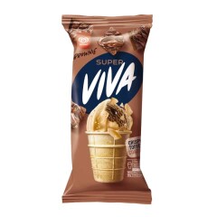 SUPER VIVA Šokoladiniai valgomtej ledai SUPER VIVA su kakaviniu įd. 93g