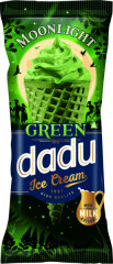 DADU DADU MOONLIGHT GREEN Mint flavoured ice cream with raspberry, linden blossom and honey filling in a waffle cone 150ml