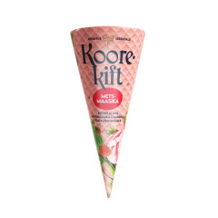 KOOREKIFT Ice cream with wild strawberry additive in waffle cone 65g