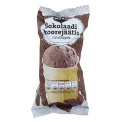 HÜVA Šokolaadi-koorejäätis vahvlitopsis 125ml 0,065kg