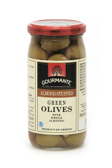 GOURMANTE Rohelised oliivid mandlitega 360g