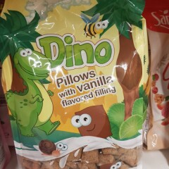 DINO Vanillimaitselise täidisega padjakesed 375g