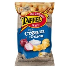 TAFFEL Taffel sour cream- and onion-flavoured potato chips 75g