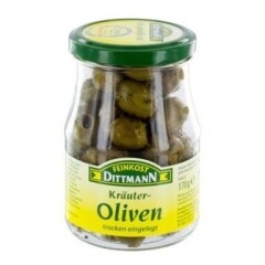 DITTMANN DITTMANN Rohelised kivideta oliivid kuivmarin. ürtidega 170g 170g