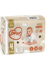 GRITE Sauskelnės-kelnaitės OOPSIES 4 (8-15 kg) 22pcs