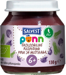 PÕNN Organic Rice pudding with pear and blueberry (6 months) 130g