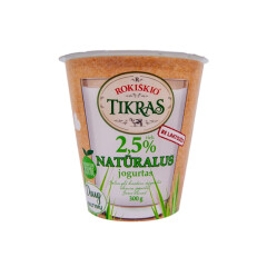 ROKIŠKIO TIKRAS Jogurtas nat. Lacto-free ROKIŠKIO TIKRAS 300 g 300g