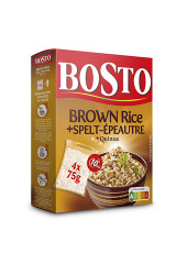 BOSTO Pruun riis, spelta ja quinoa 4x75g 300g