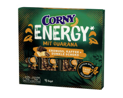 CORNY Energy 4-pakk Tumeda šokolaadi, guaraana ja kohviga 100g
