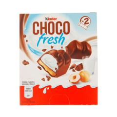 KINDER Batonėlis kinder-choco fresh su pieno ir lazd. riešutų įdaru 41g