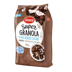 EMCO Super müsli šokolaadi ja kookosega, ilma lisatud suhkruta 500g