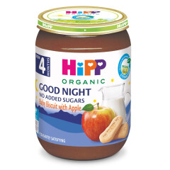 HIPP Eko. košė HIPP su pienu, ruos. kūd. sausain. ir ob. (nuo 4 men.) 190g