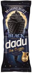 DADU DADU MOONLIGHT BLACK Vanilla and cocoa taste ice cream with cherry filling in waffle cone 150ml