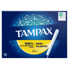 TAMPAX Higiēnas tamponi plastic free Regular 18pcs