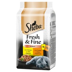 SHEBA kiisueine 6-pakk kanaga 300g