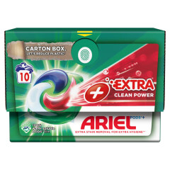ARIEL Veļas mazgāšanas kapsulas Extra Clean kartona kastē 10pcs