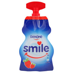 SMILE Braškių skonio jogurtas tūbelėje SMILE 65g