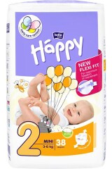 HAPPY Autinbiksītes happy s2 3-6 kg 38pcs