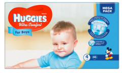 HUGGIES Mähkmed Ultra Comfort mega 4 boy 66pcs