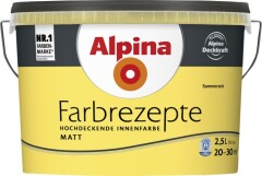 ALPINA Vesidispersioonvärv sisetöödeks Alpina Farbrezepte 2.5L kollane 2,5l