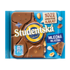 ORION STUDENTSKA Pieninis šokoladas su žemės riešutais razinomis ir želė 90g