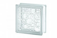 SEVES glass block 1919/8 O SPONGE clear 1pcs