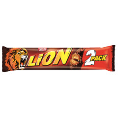 LION Šokoladinis batonėlis LION STANDARD, dviguba pakuotė, 60g