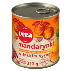 VERA Mandariinilõigud kerges siirupis 312g