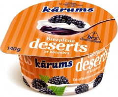 KARUMS Varškės desertas KARUMS su gervuogėmis, 6,3% 140g