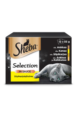 SHEBA Selection täissööt kassidele 12x85g linnulihaga 1020g