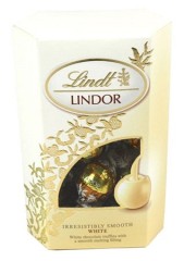 LINDT Lindor valge šokolaadi pallid täidisega 200g