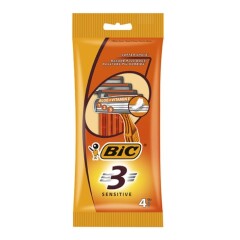BIC Vienk.skustuvai BIC3 Sensitive,4vnt 4pcs
