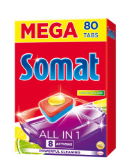 SOMAT All in One 80 Lemon tabs 80pcs